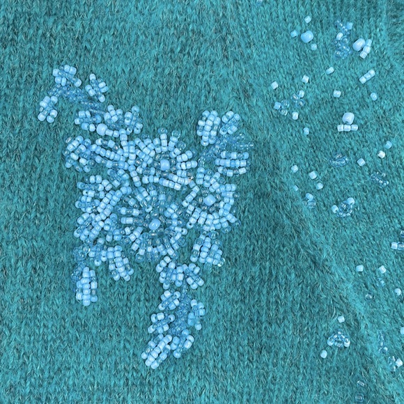 Angora/wool crop cardigan boxy sweater by Lewit women’s medium, one of a kind - Picture 2 of 6